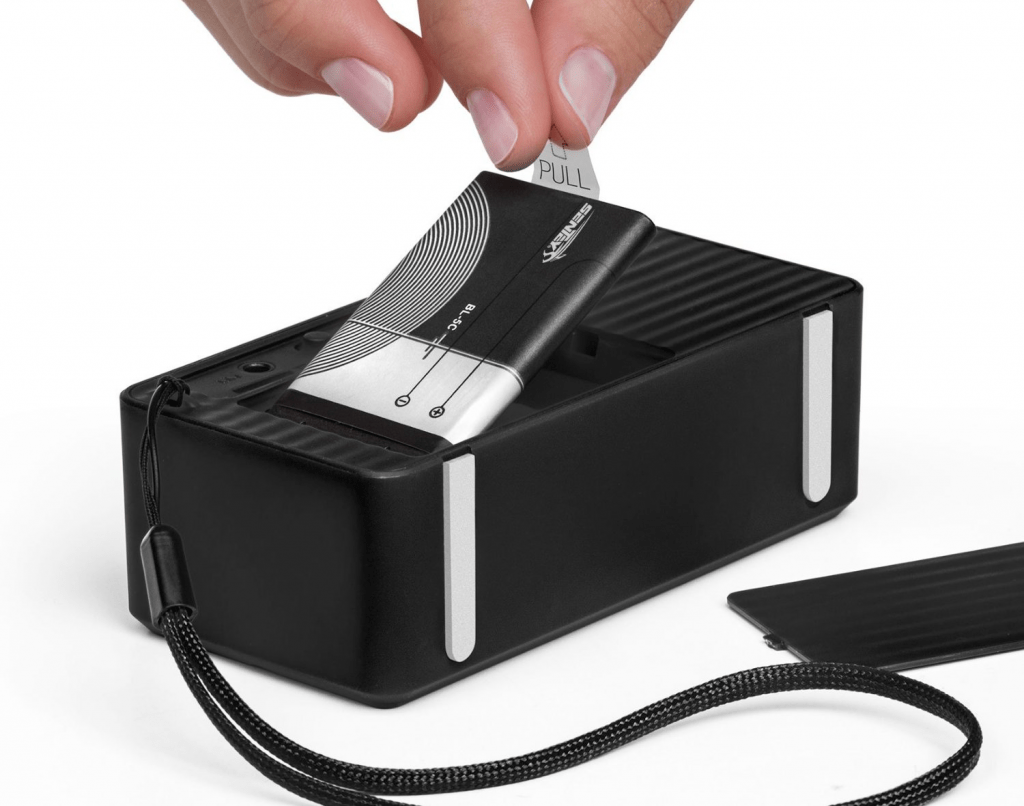 The Sentey B-Trek S2 Bluetooth speaker's removable battery.
