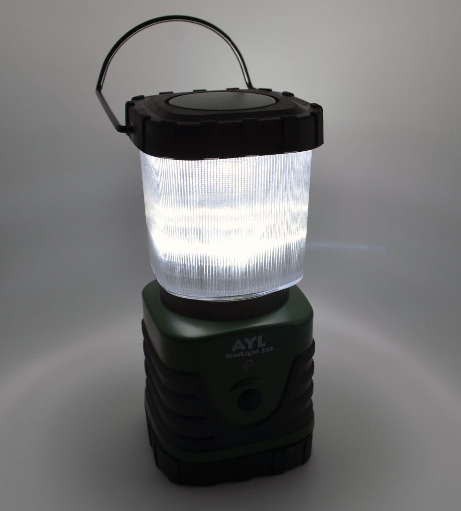The lantern has three different lighting settings.