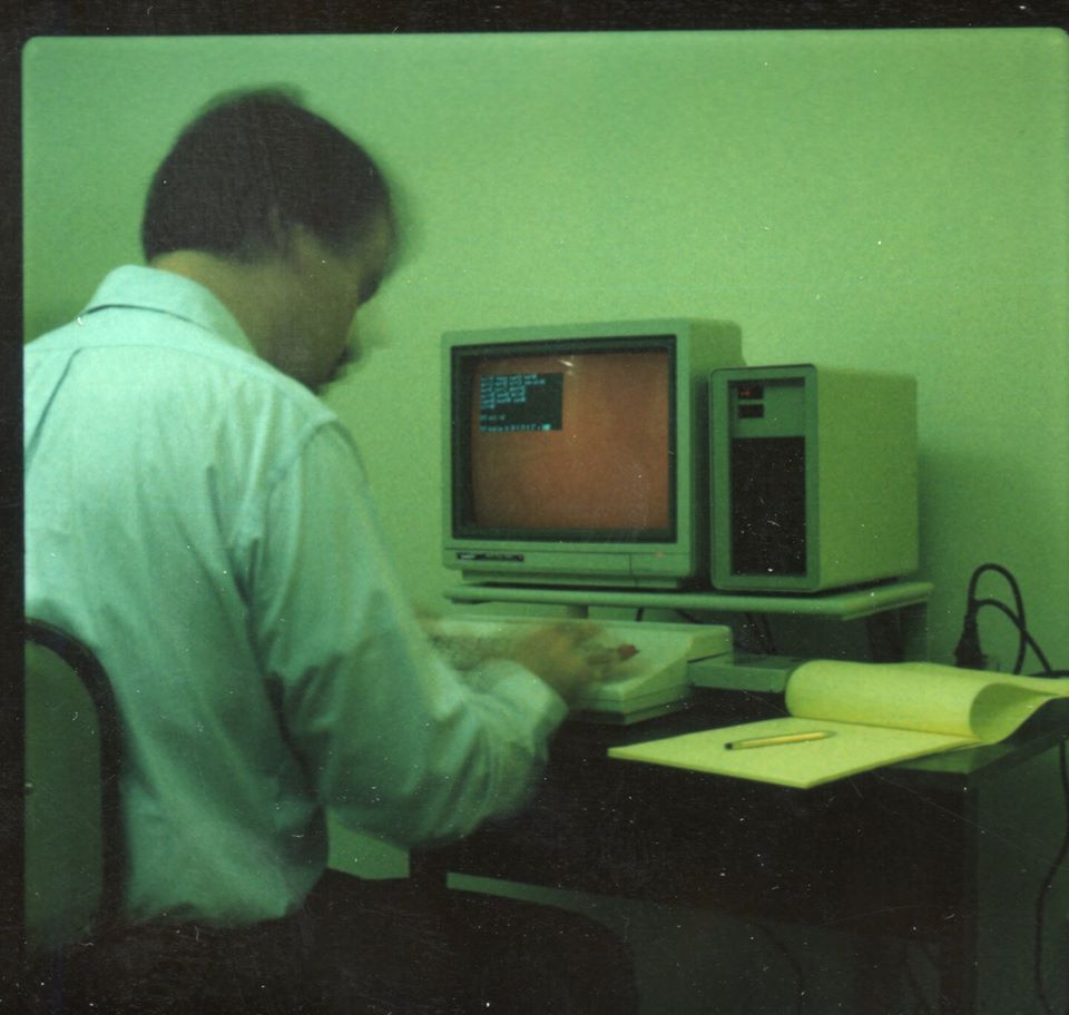 Frank Hogg: "That's me back at my office in Syracuse."