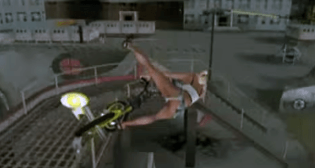 Many "dynamic" angles are used when playing BMX XXX.