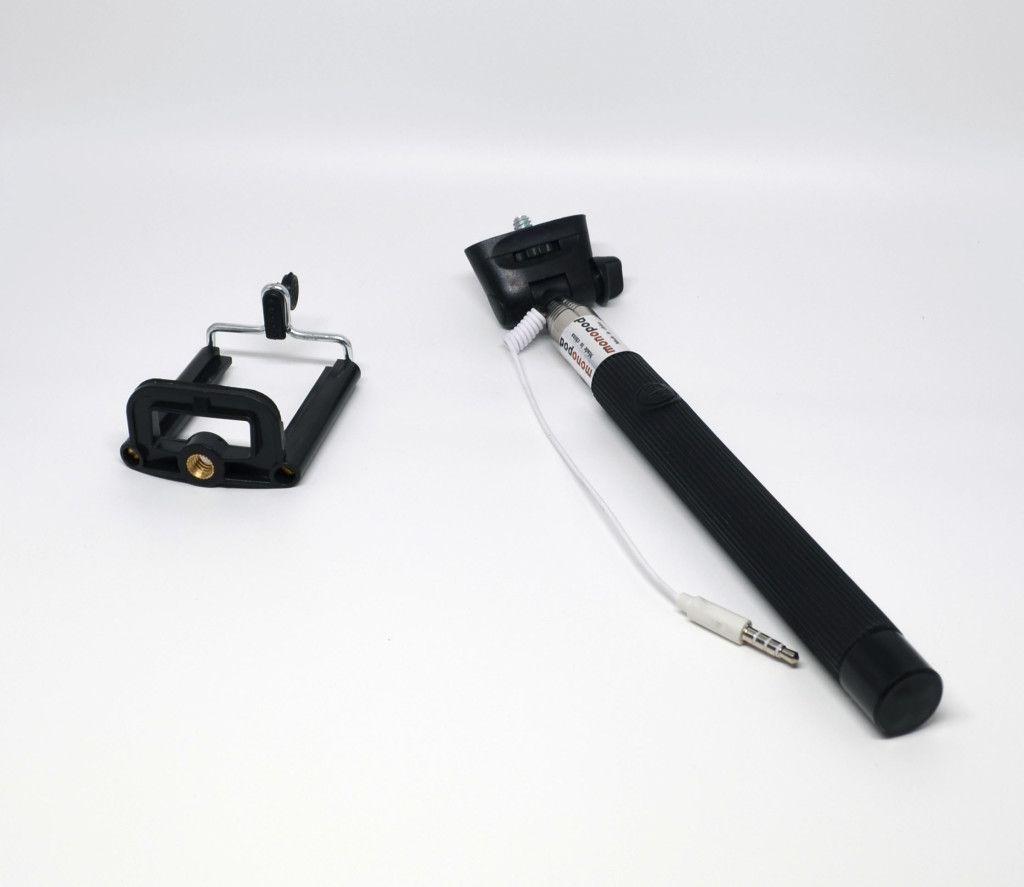 You get the Monopod foundation and the adjustable phone holder.
