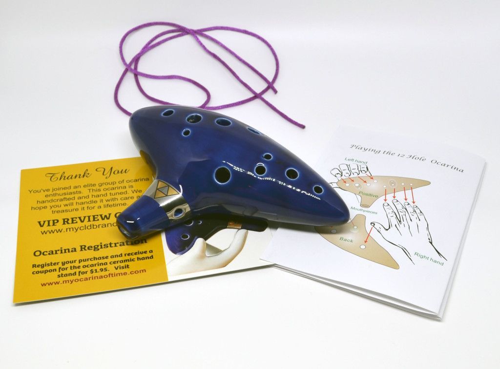 The front of the ocarina.