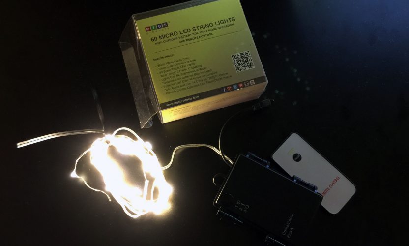 Review: 60 Warm White Color LED String Lights with Remote Control - Armchair Arcade