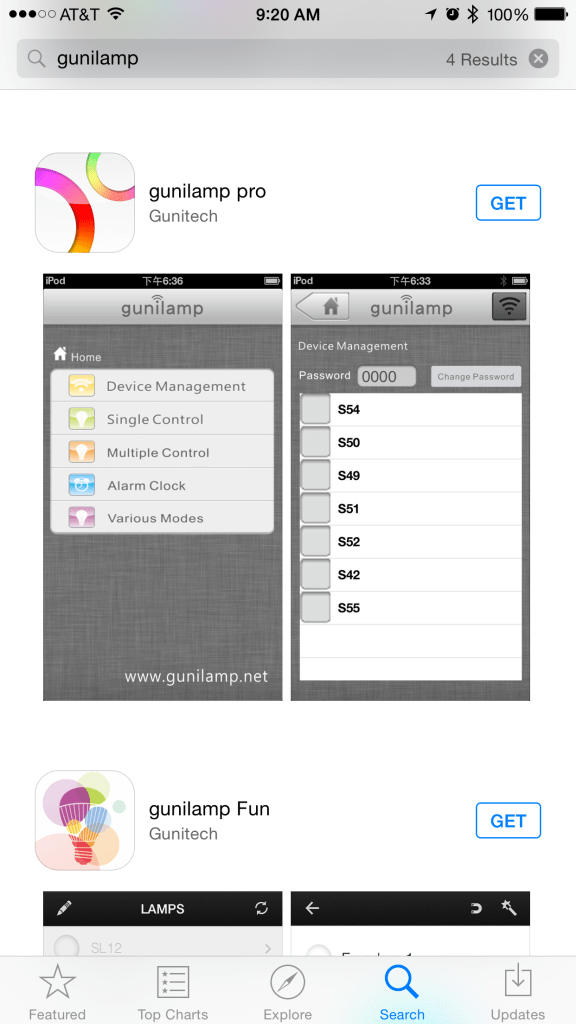The app on the Apple App store.