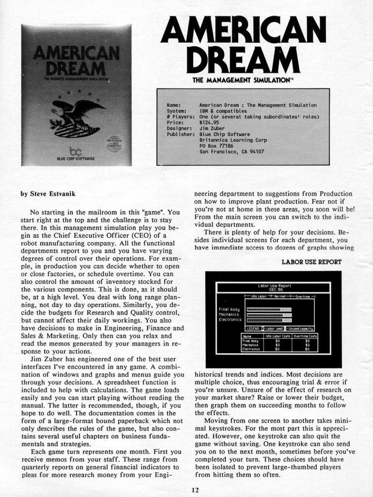 Computer Gaming World, 08/1986 (page 12)