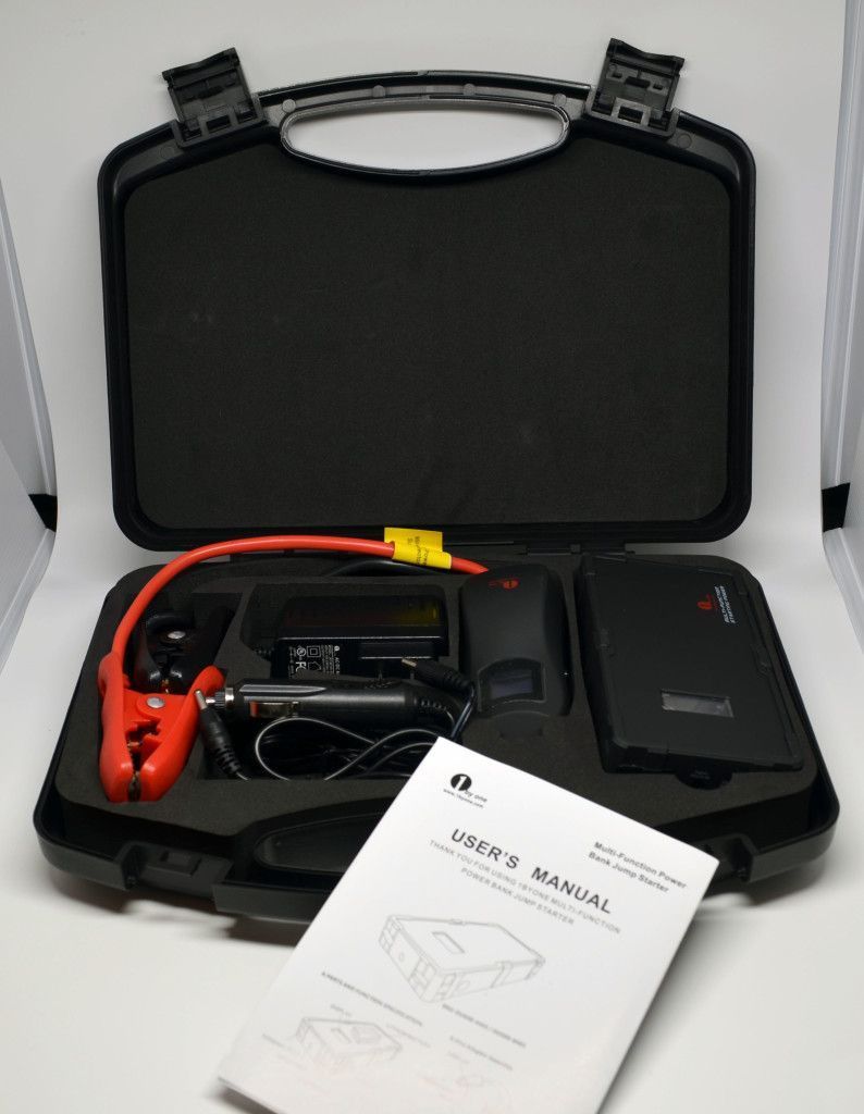 The contents of the plastic case.