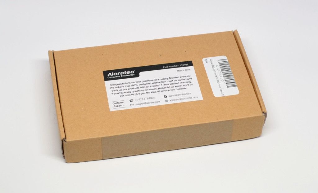 The packaging for the Aleratec 8000mah External Battery Charger.