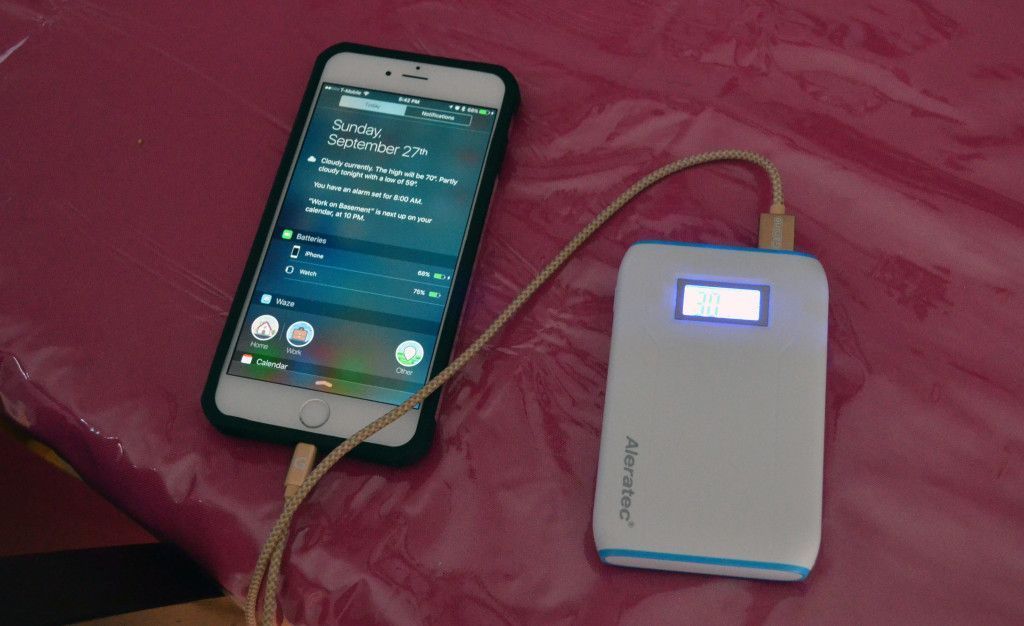 Charging my iPhone 6 Plus.