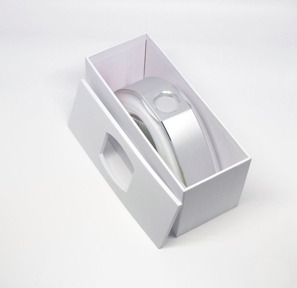 The inside of the box.