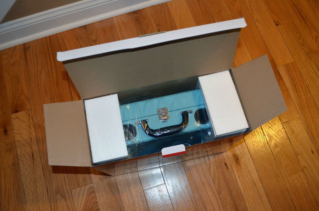 The inside of the box.