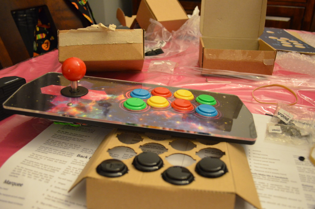 The next was to attach the buttons. These popped in fairly easily.
