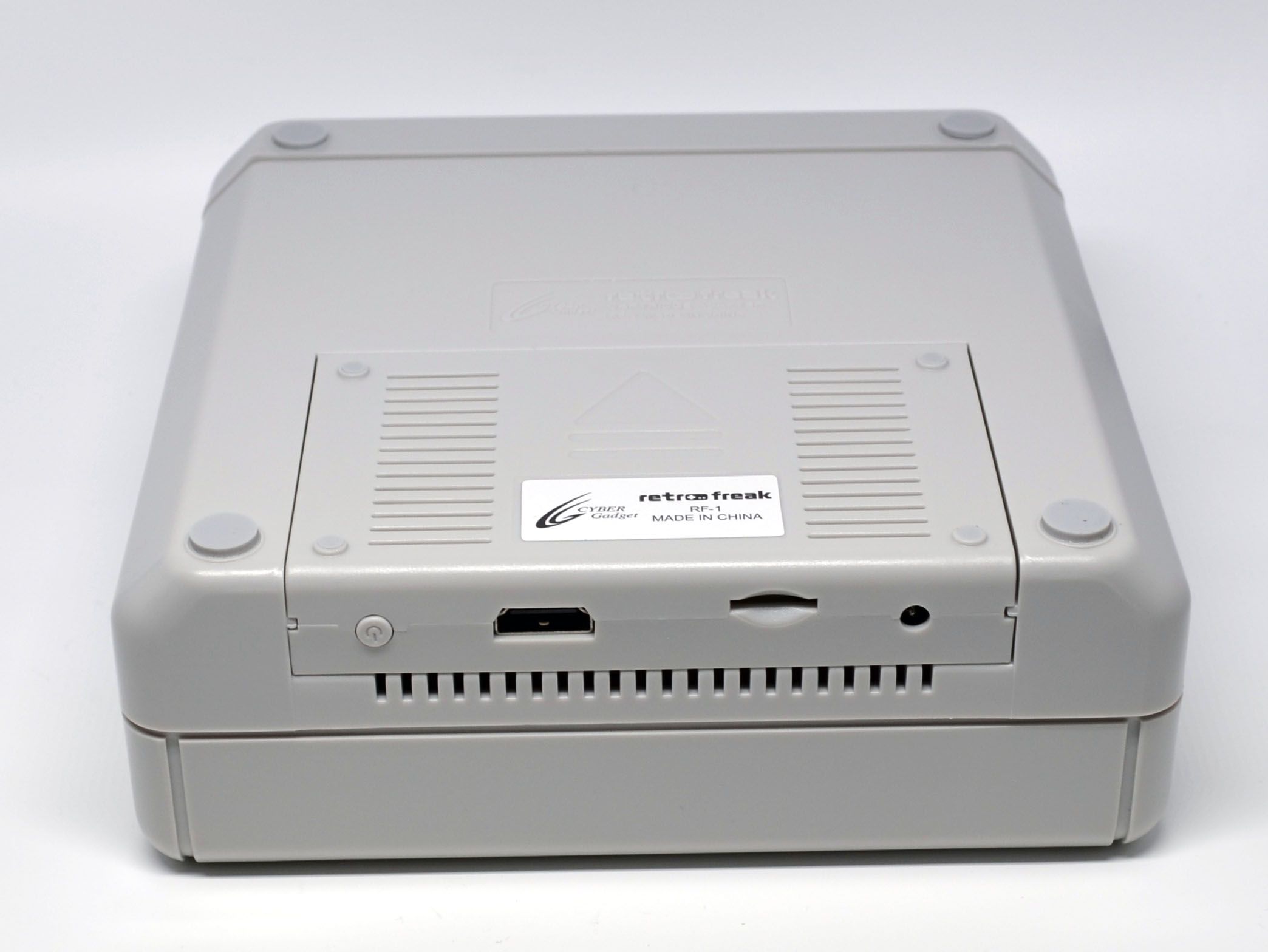 The console inserted into the cartridge unit.