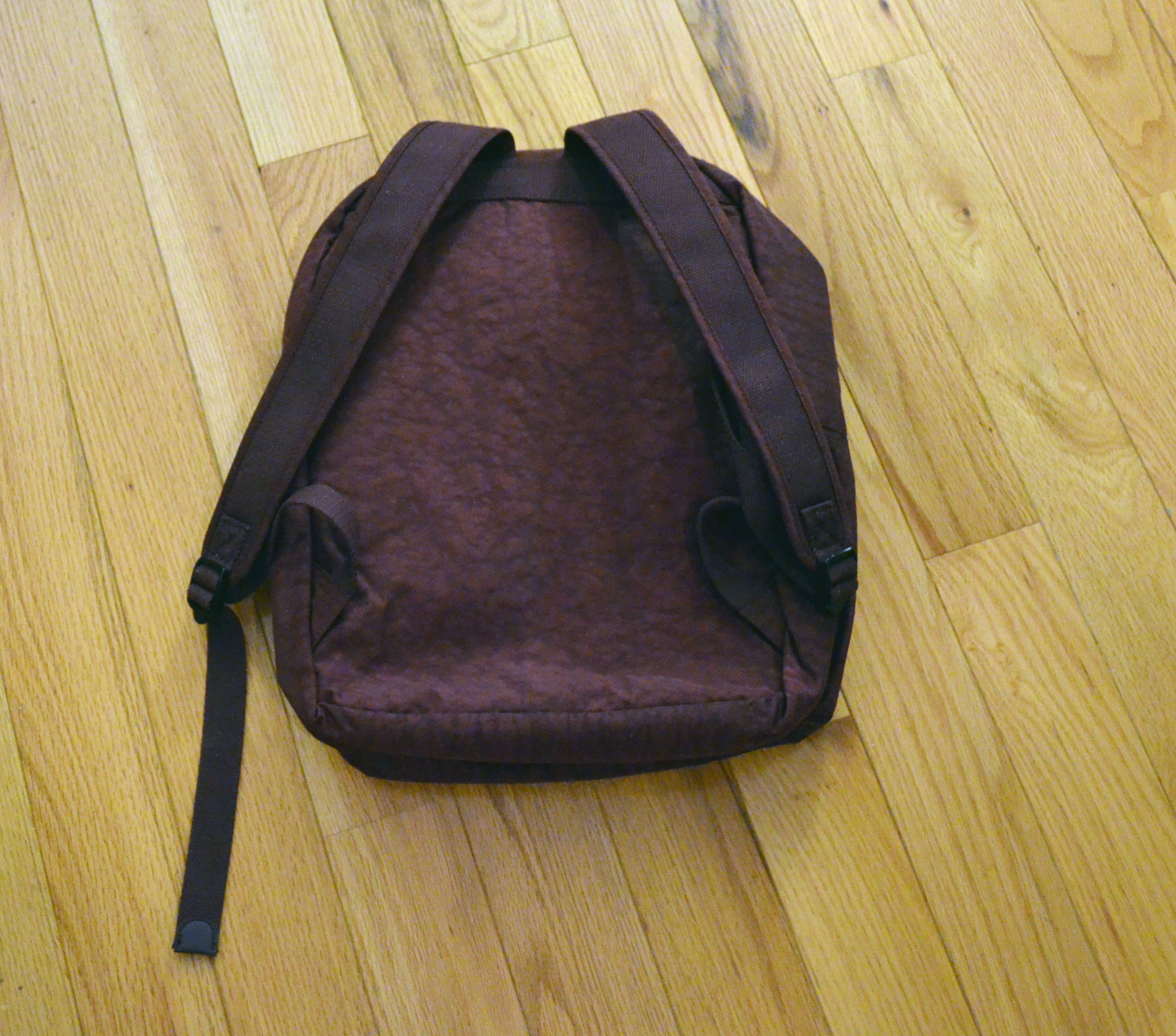 The rear of the backpack.