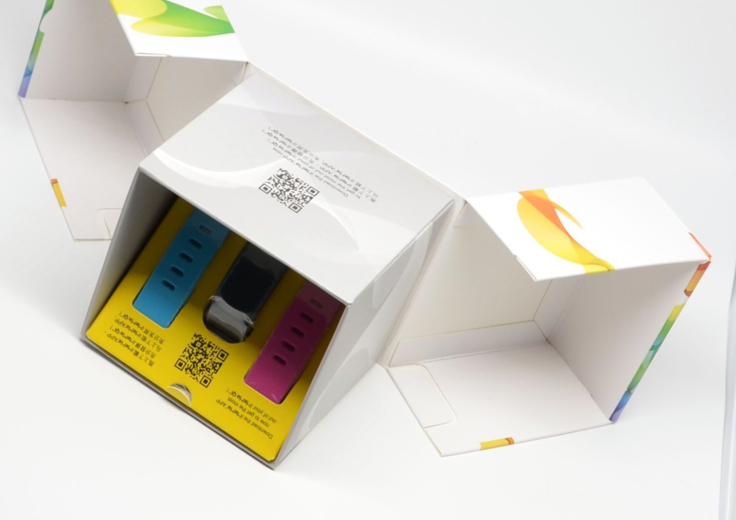 Opening the box.