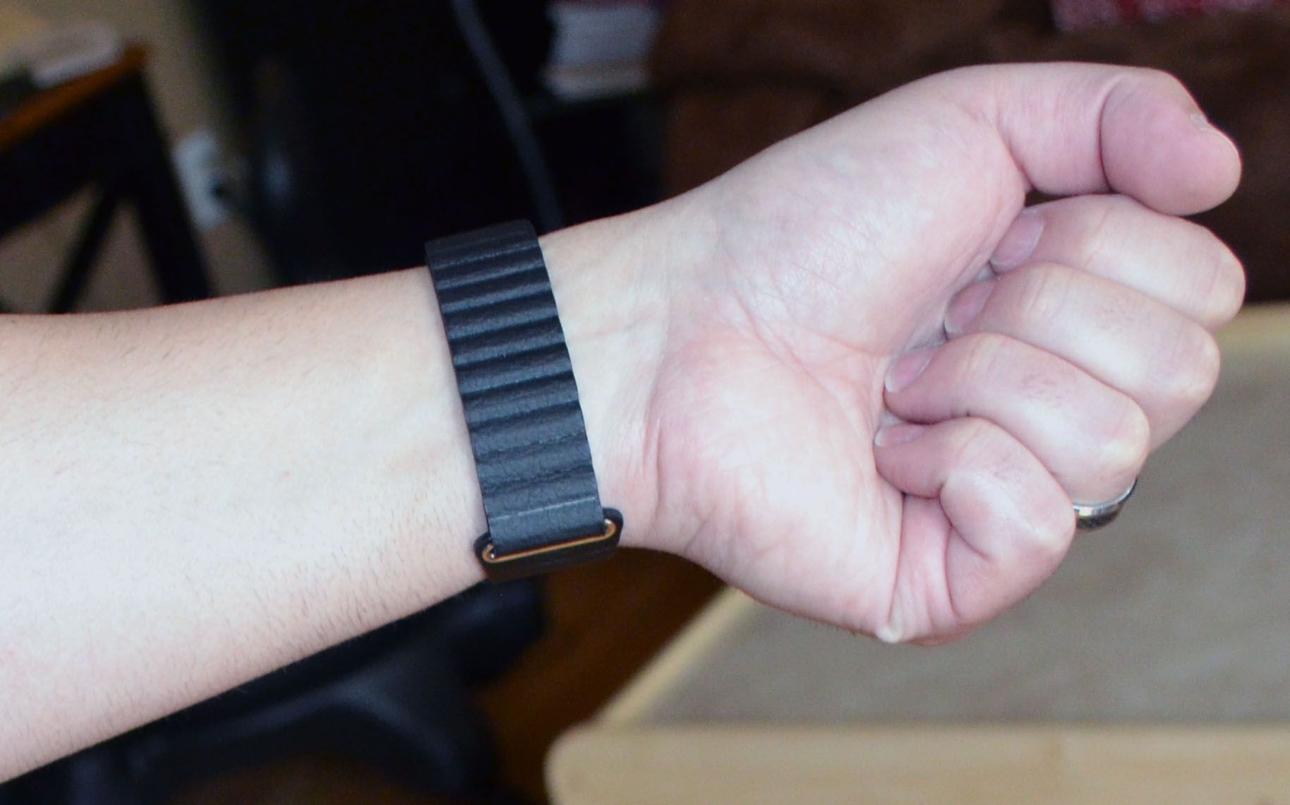 The magnet makes for an easily customizable fit.