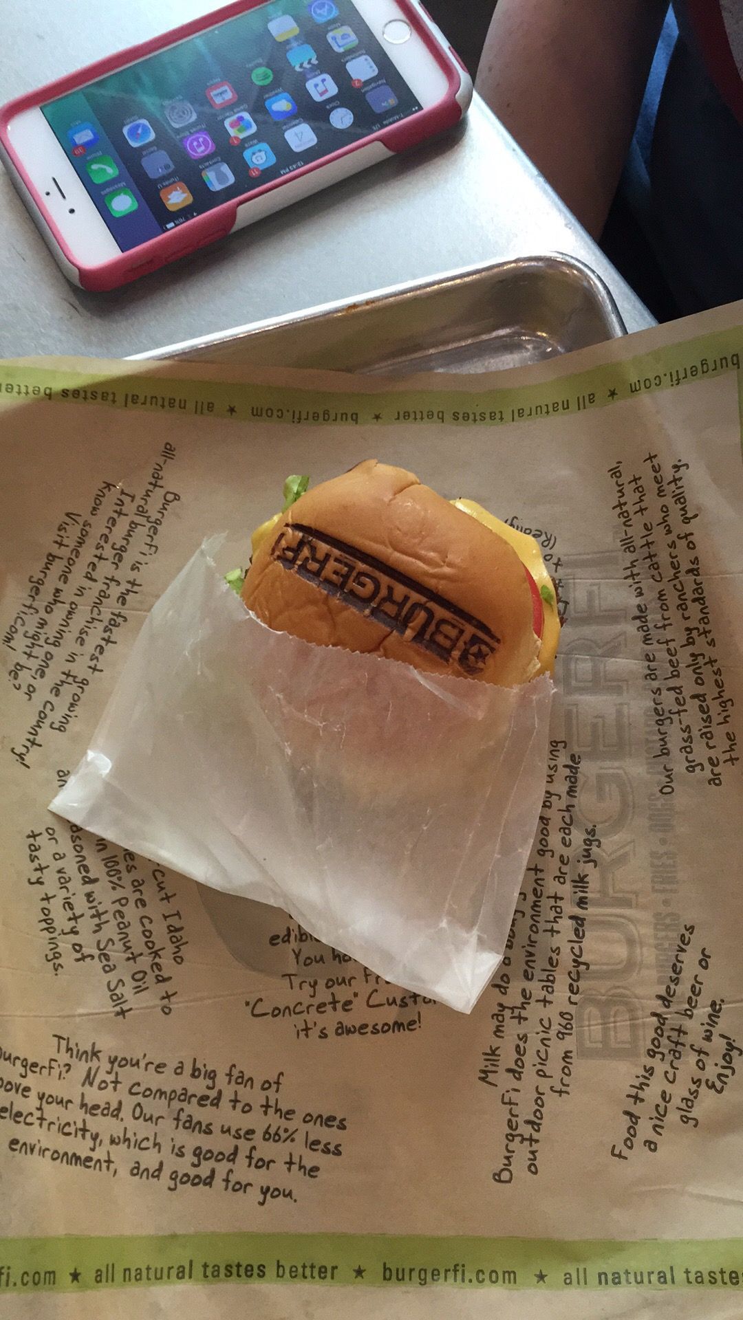 We appreciated the branded bun at BurgerFi.
