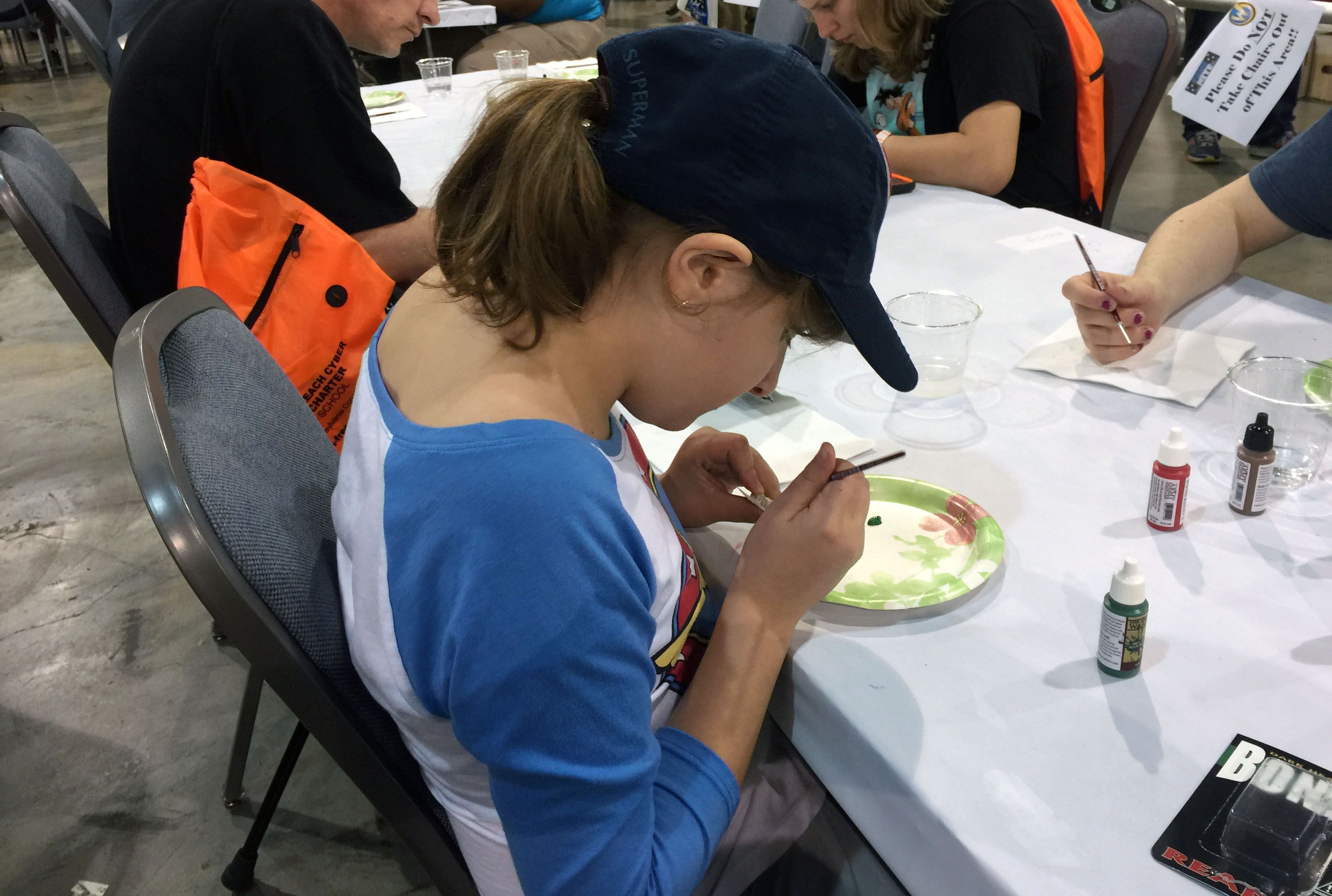 Painting our miniatures.