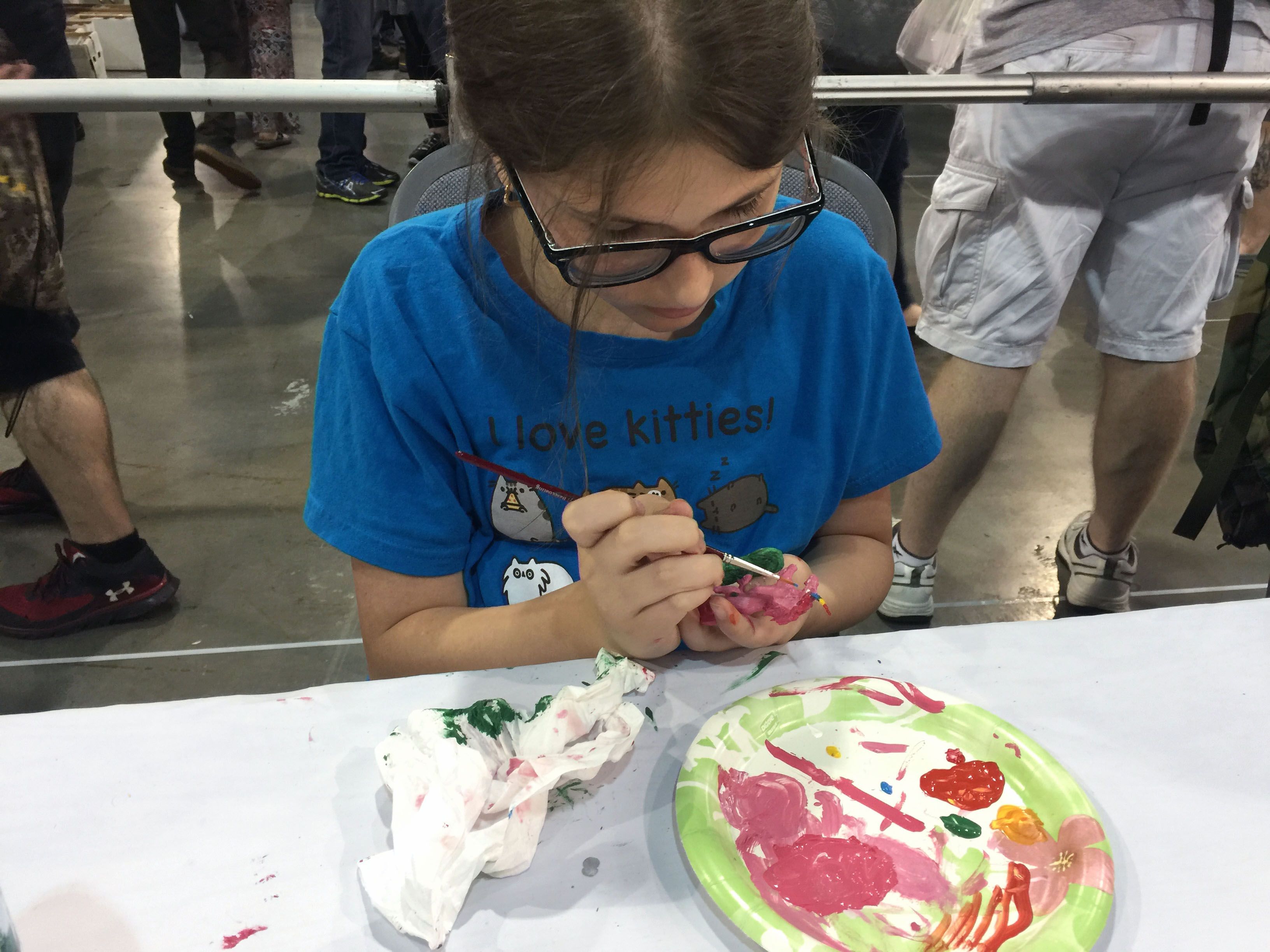 Painting our miniatures.