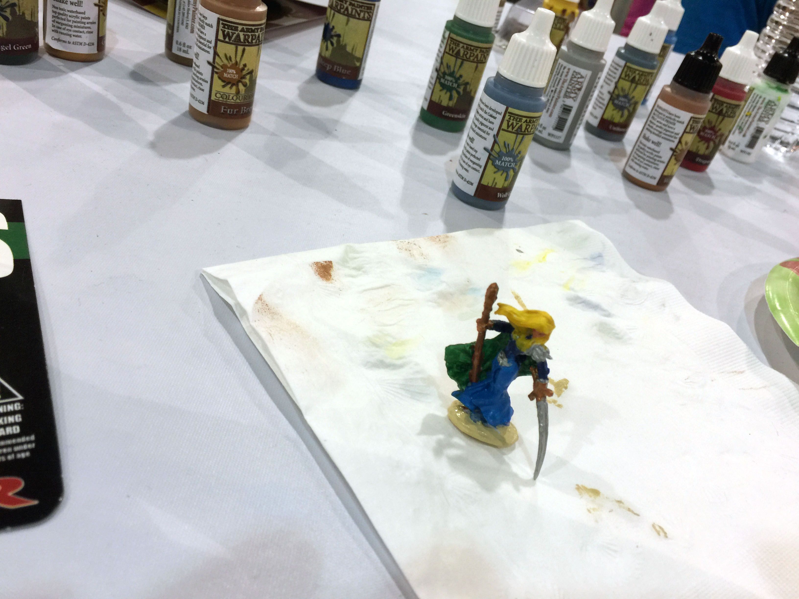 Painting our miniatures.