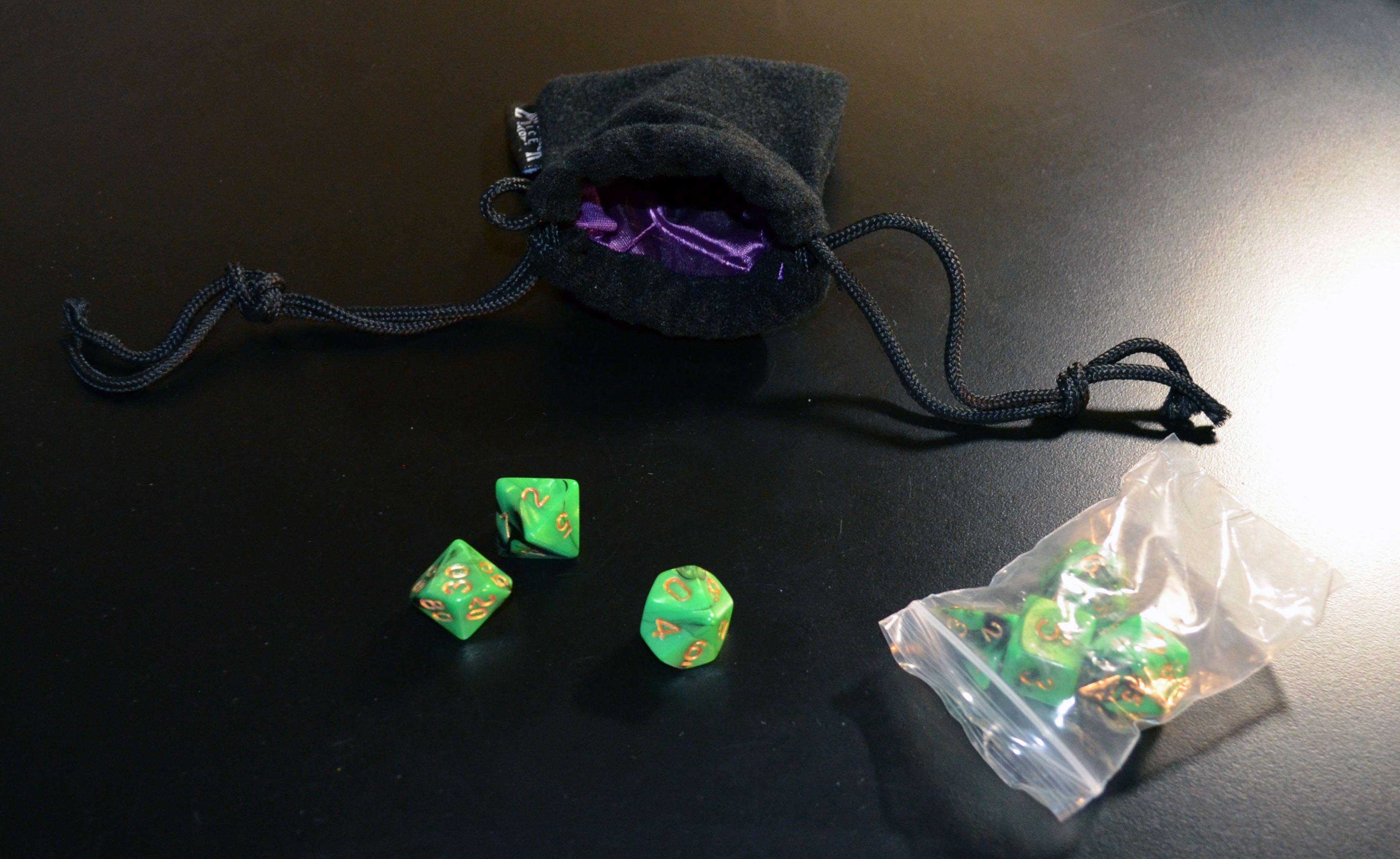 Emerald Swirl Dice
