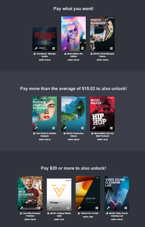 Name your own price for The Humble Software Bundle VEGAS Pro Discover