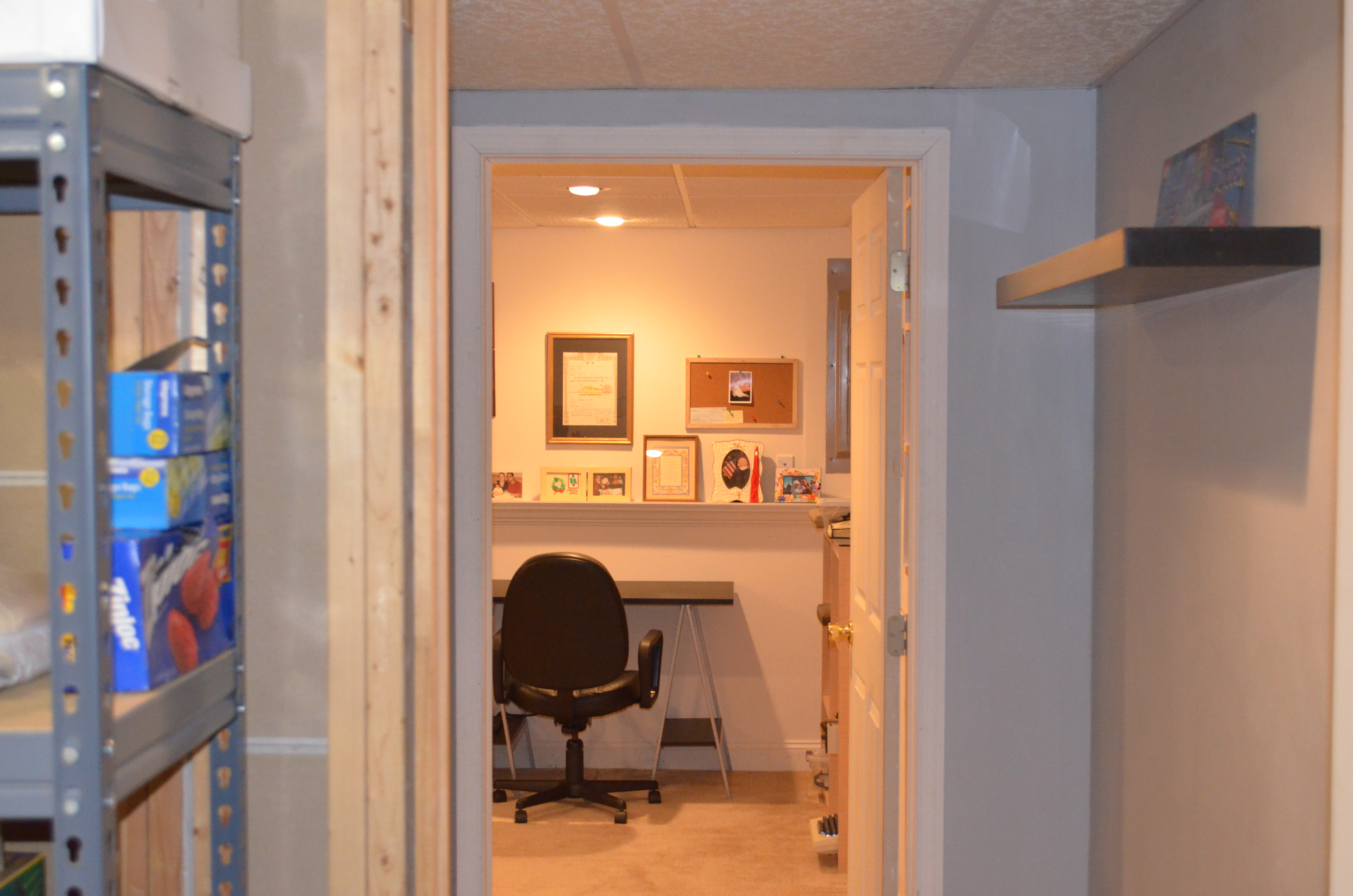 Looking into the vintage computer and videogame room, which is now functional.