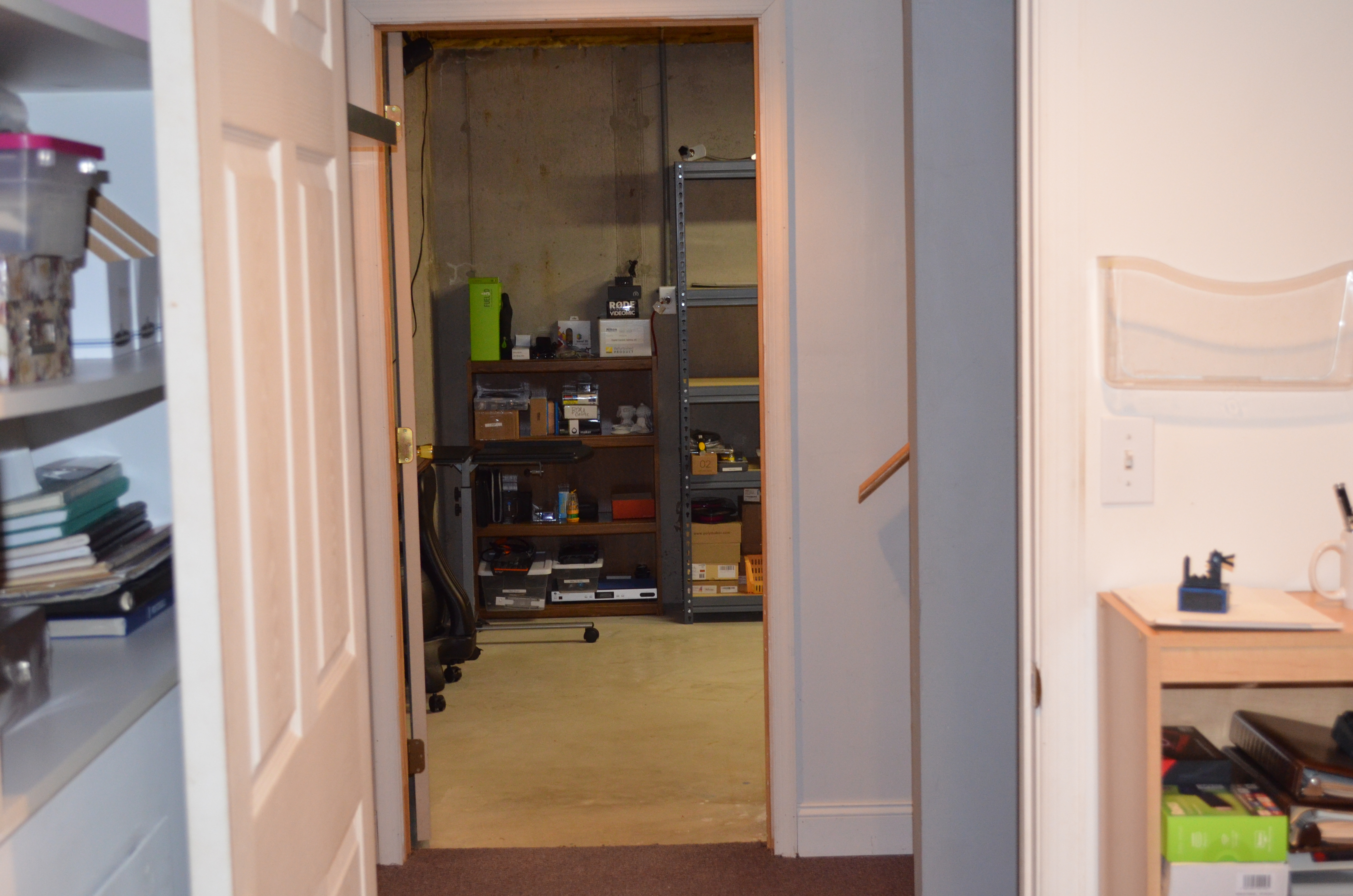 Heading back down to the unfinished part of the basement.