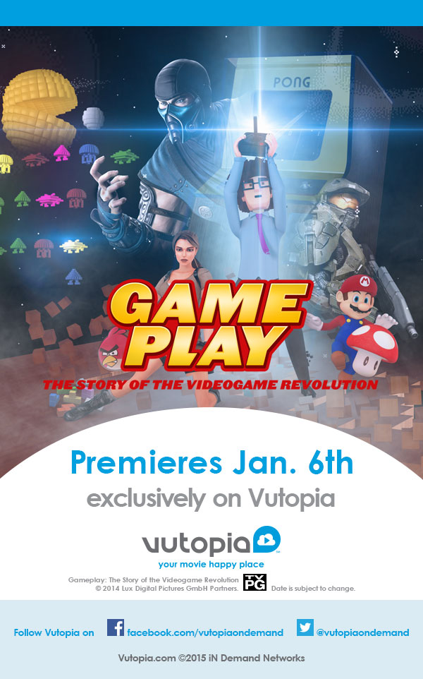 Videogame Documentary “Gameplay” Premieres Exclusively on Vutopia in January!