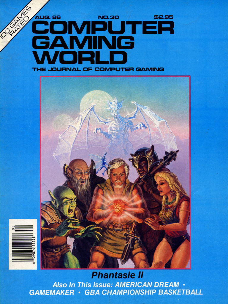 Computer Gaming World, 08/1986 (cover)