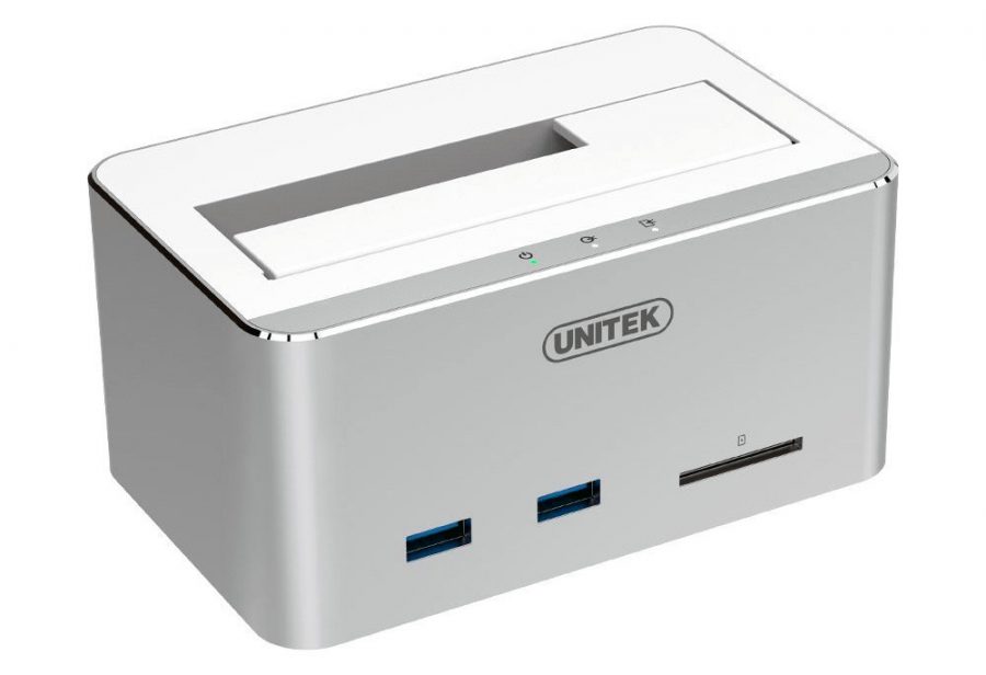 Unitek Aluminum USB 3.0 to SATA Hard Drive Docking Station with USB and SD Card Reader