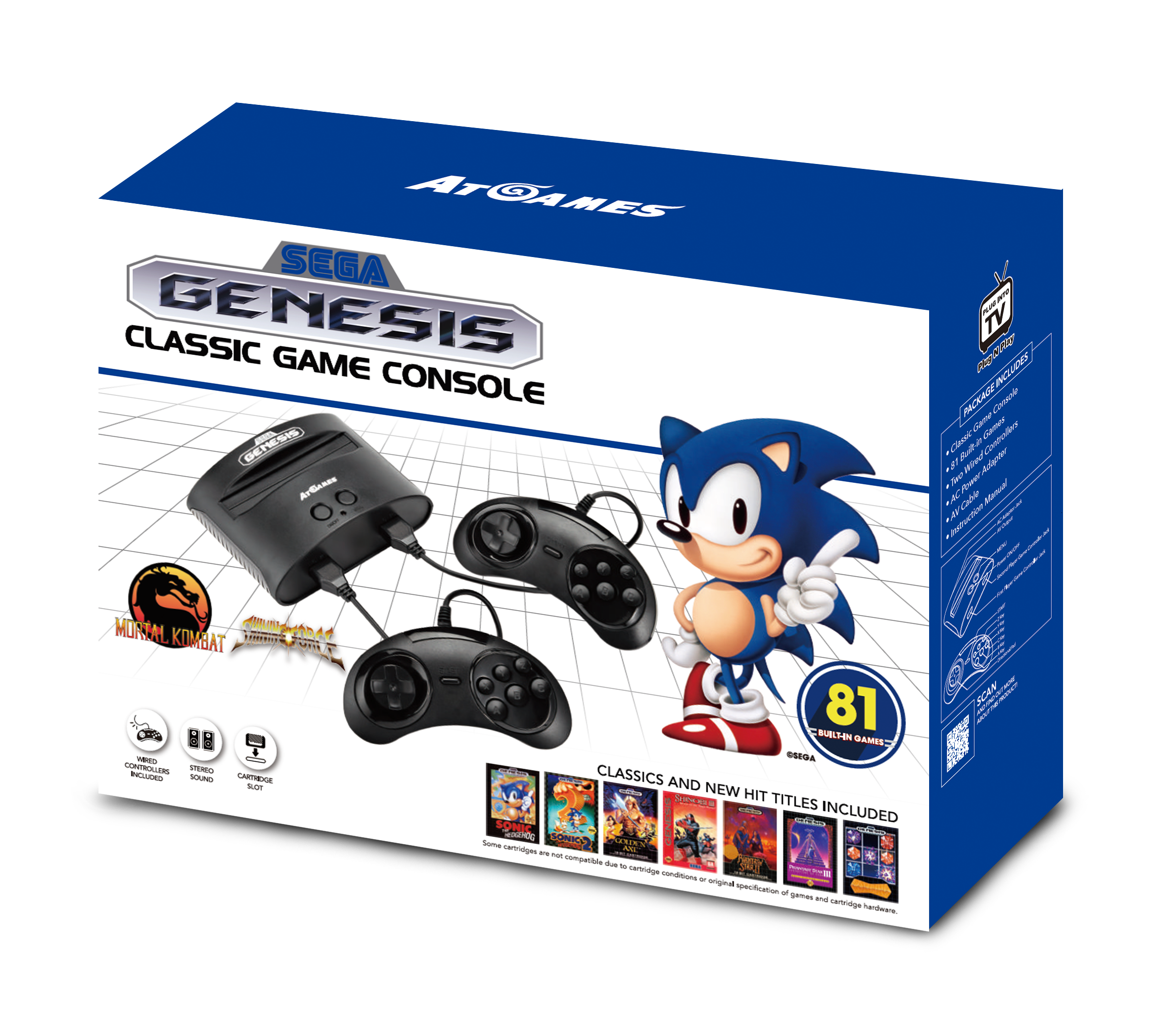 Sega Genesis/Mega Drive Classic Console: 80 Games in One ...