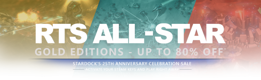 Stardock’s biggest sale in 25 years: RTS All-Star Gold Editions - Up to 80% Off Steam games!