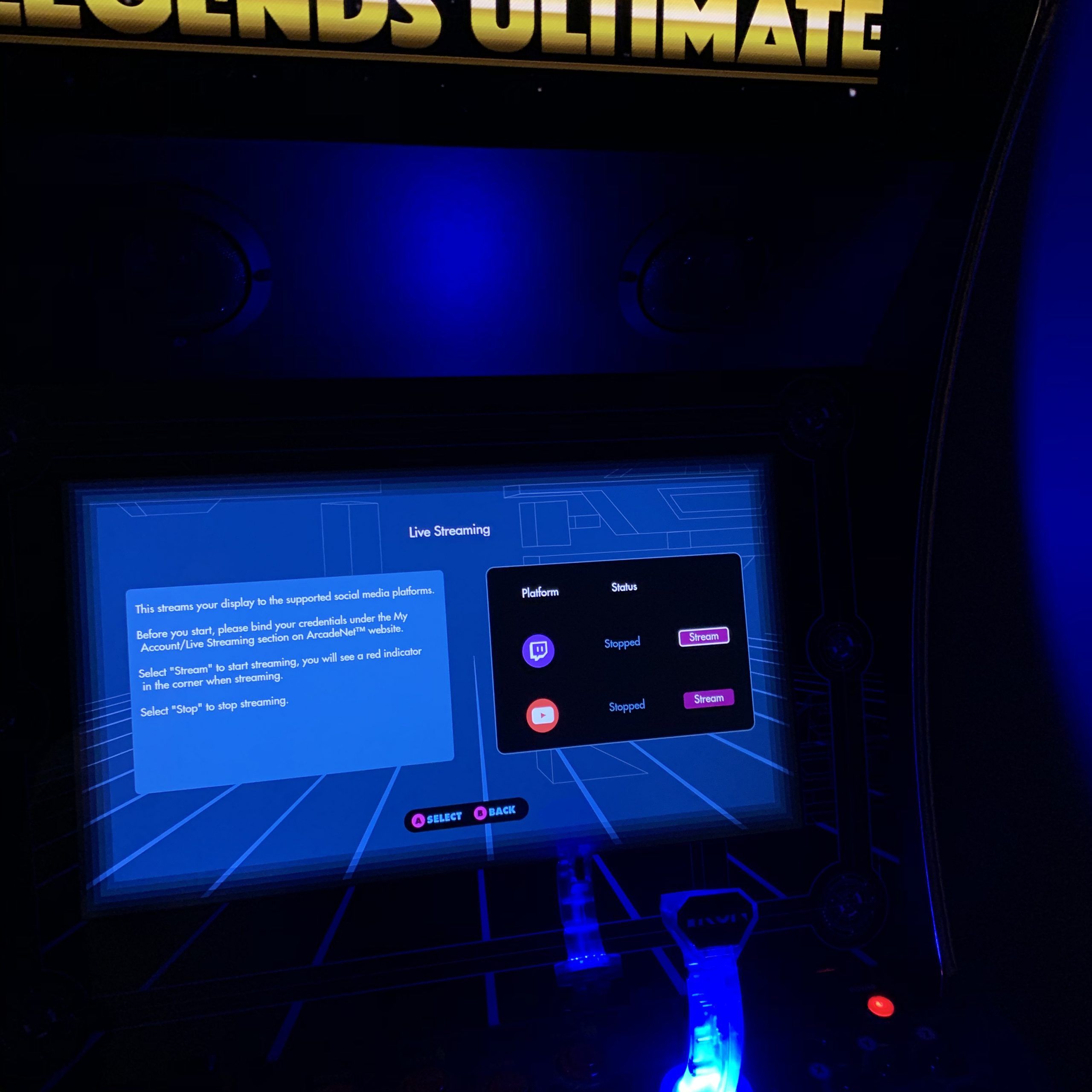 Legends Ultimate home arcade firmware 4.12.0 - Live Streaming now ...