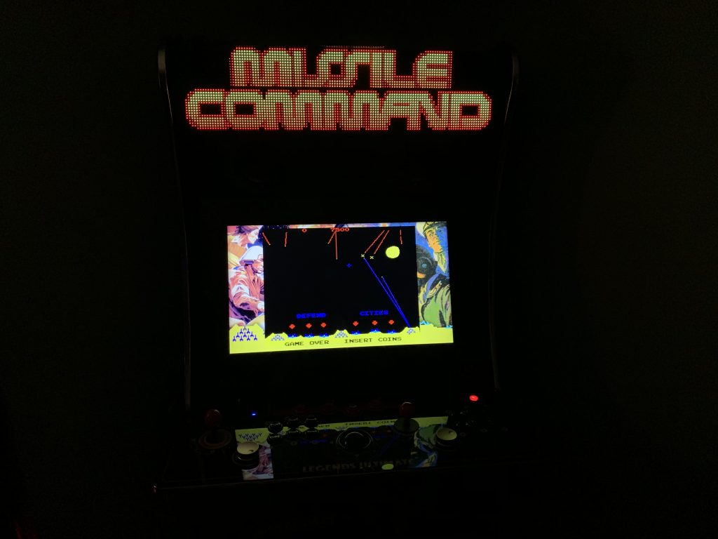 Missile Command running on the Legends Ultimate