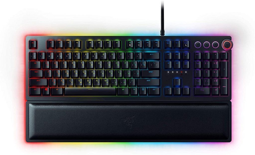 The Razer Huntsman Elite keyboard is a personal favorite.