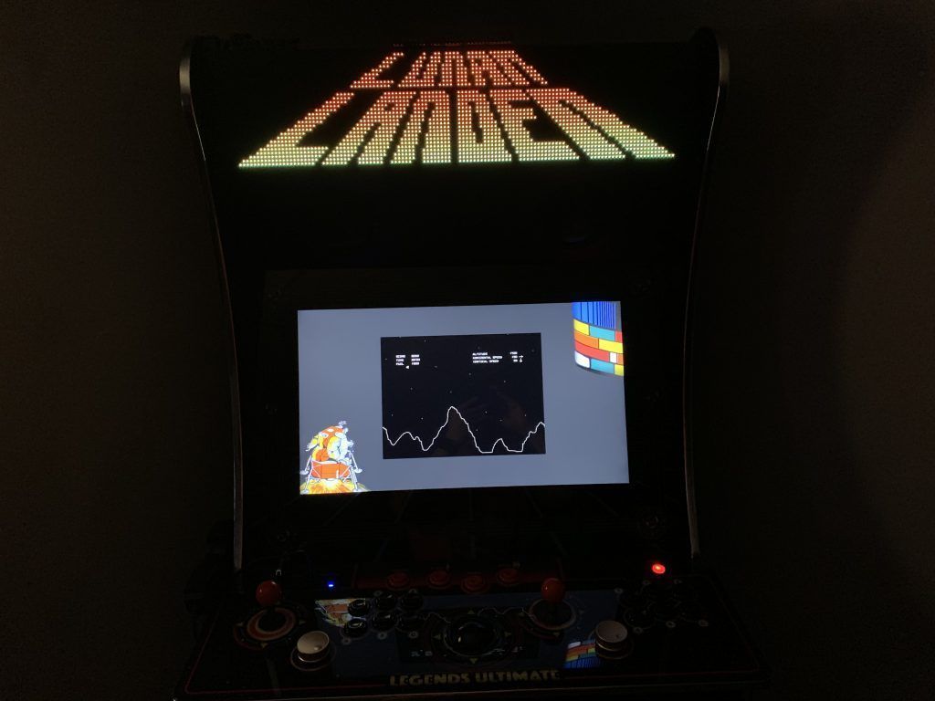Lunar Lander running on the Legends Ultimate with Pixelcade