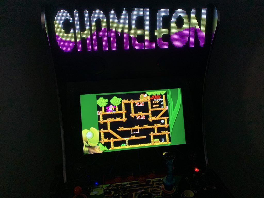Chameleon running on the Legends Ultimate with Pixelcade.