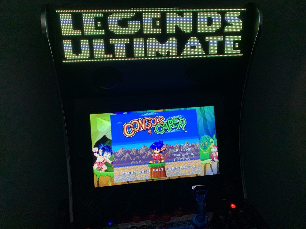 Congo's Caper running on the Legends Ultimate with Pixelcade.