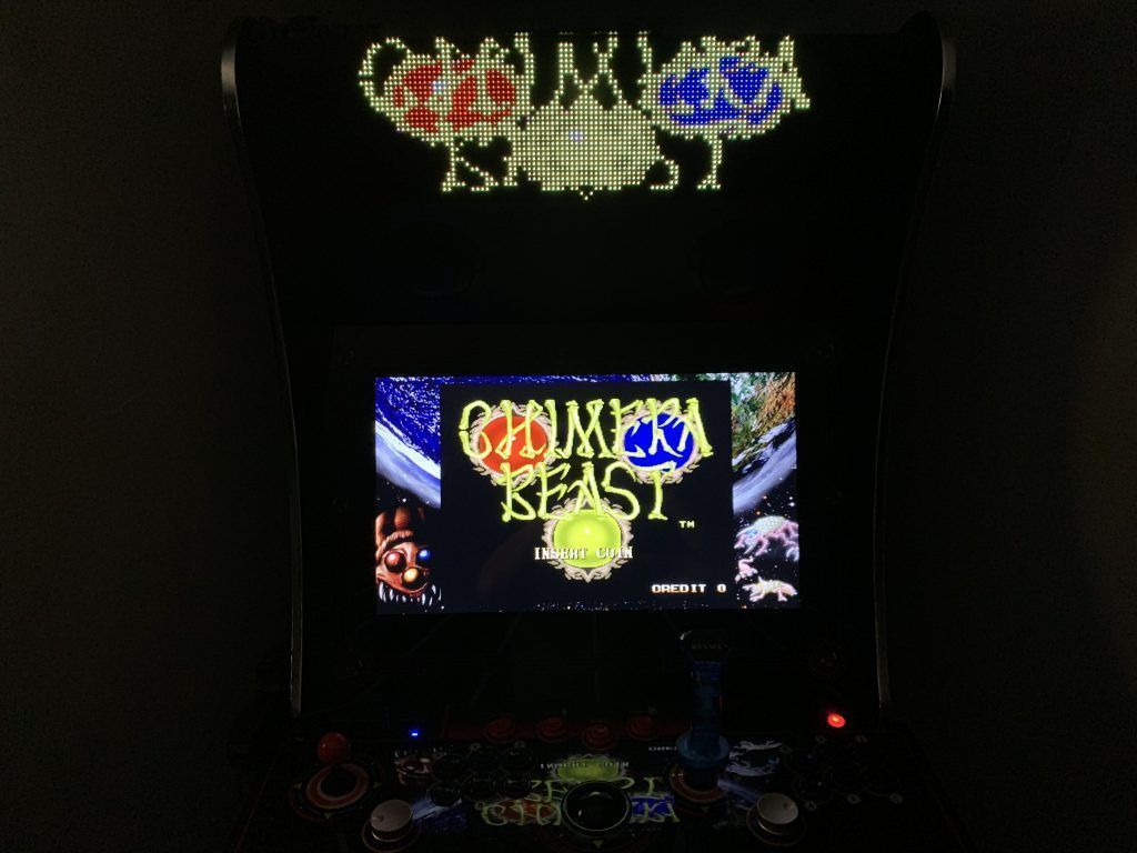 Chimera Beast running on the Legends Ultimate with Pixelcade via the PixelcadeX app