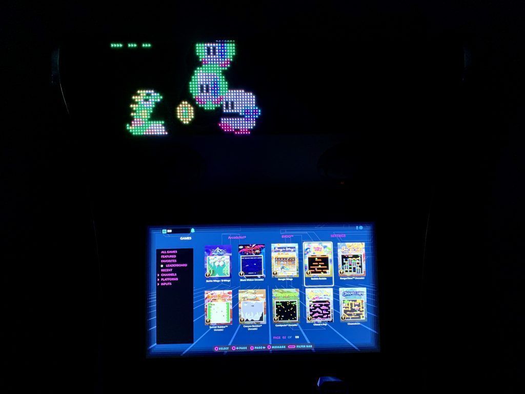 The marquee even has a nifty associated animation for Bubble Bobble