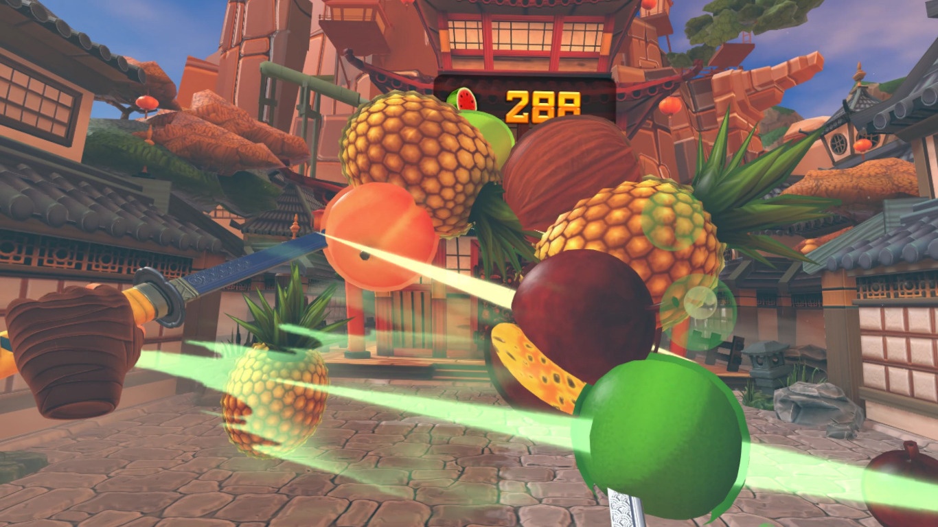 HTC Vive VIVEPORT VR Review Fruit Ninja VR Armchair Arcade