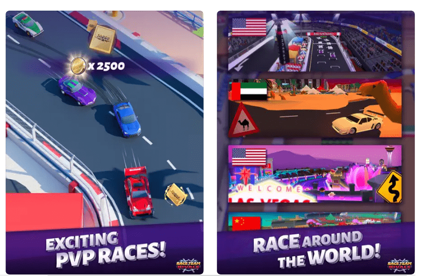 Race Team Rivals screenshot collage