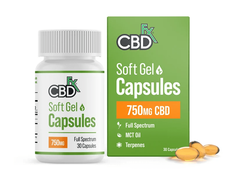 CBD soft gel and capsules promotional image