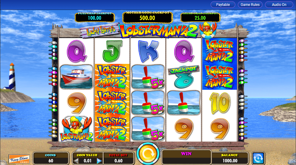 Lucky Larry's Lobstermania 2 pokies screenshot