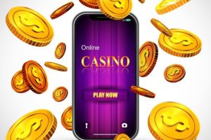 Online casino on a smartphone with virtual coins