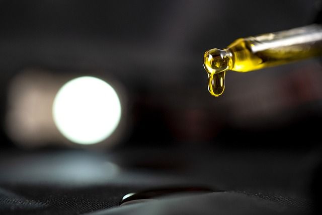 CBD oil in a dropper