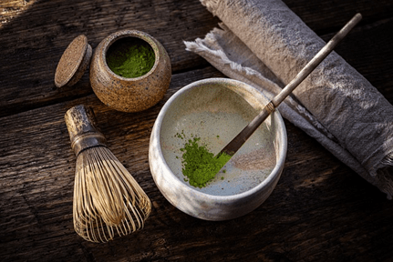 Matcha being prepared