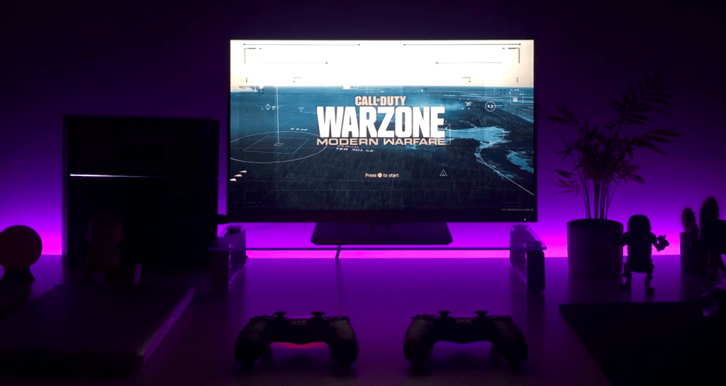 Call of Duty Modern Warfare Warzone on a monitor