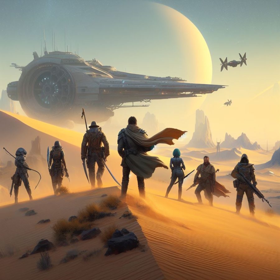 Dune Pathfinder Fallout Starfinder all together - Generated with AI
