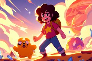 Steven Universe Adventure Time artwork - Generated with AI